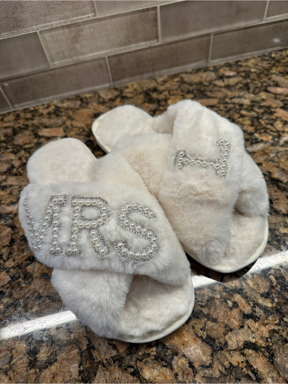Mrs. L Pearl Patch Slippers
